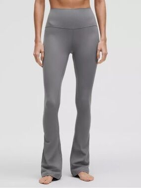 lululemon athletica High-Rise Ribbed Flare Align Leggings - Gray
